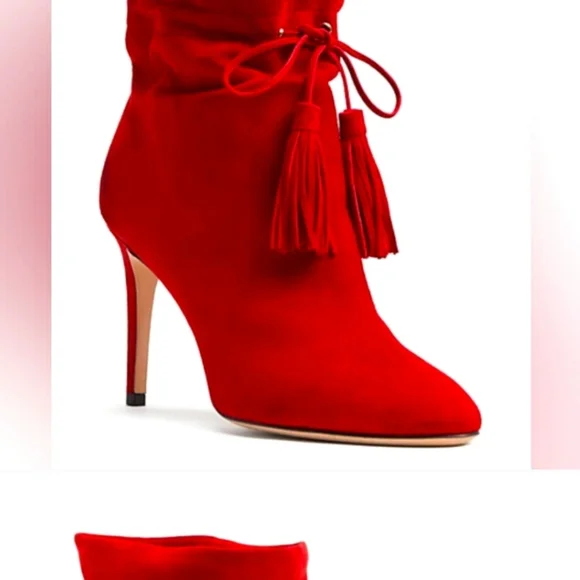 Kate Spade New York- Women's Dillane Ankle Booties in CHERRY RED - Picture 6 of 6